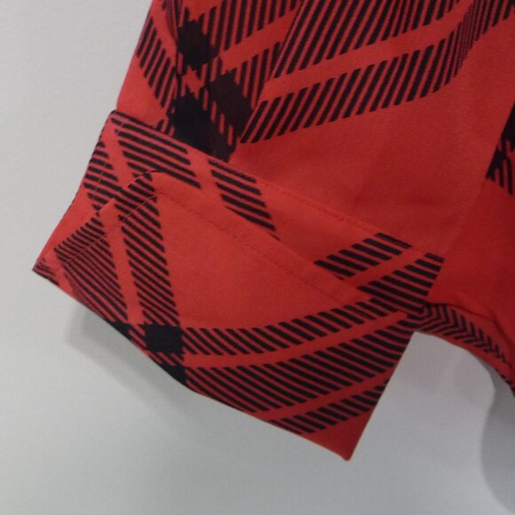 COLDWATER CREEK RED PLAID BUTTON FRONT SHIRT - Picture 7 of 10